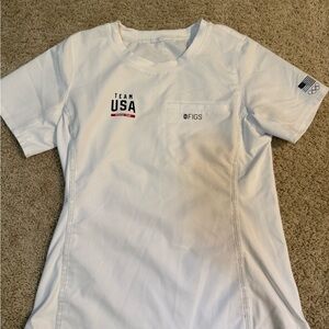 FIGS White Team USA Medical Tee
